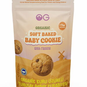 Organik Kuru Üzümlü Yumuşak Bebek Kurabiyesi 125 Gr +9 Ay