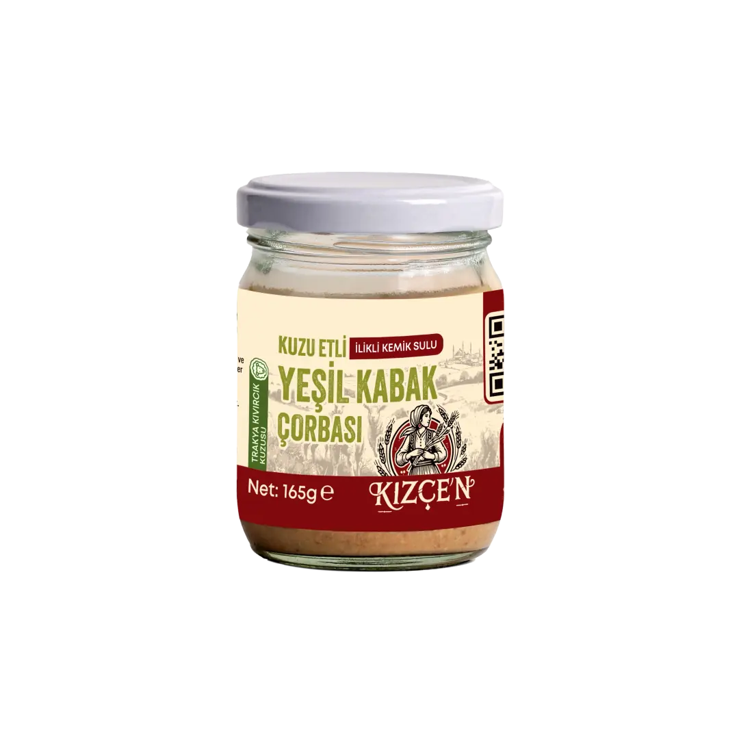 Kızçen Kuzu Etli İlikli Kemik Sulu Yeşil Kabak Çorbası 165 Gr